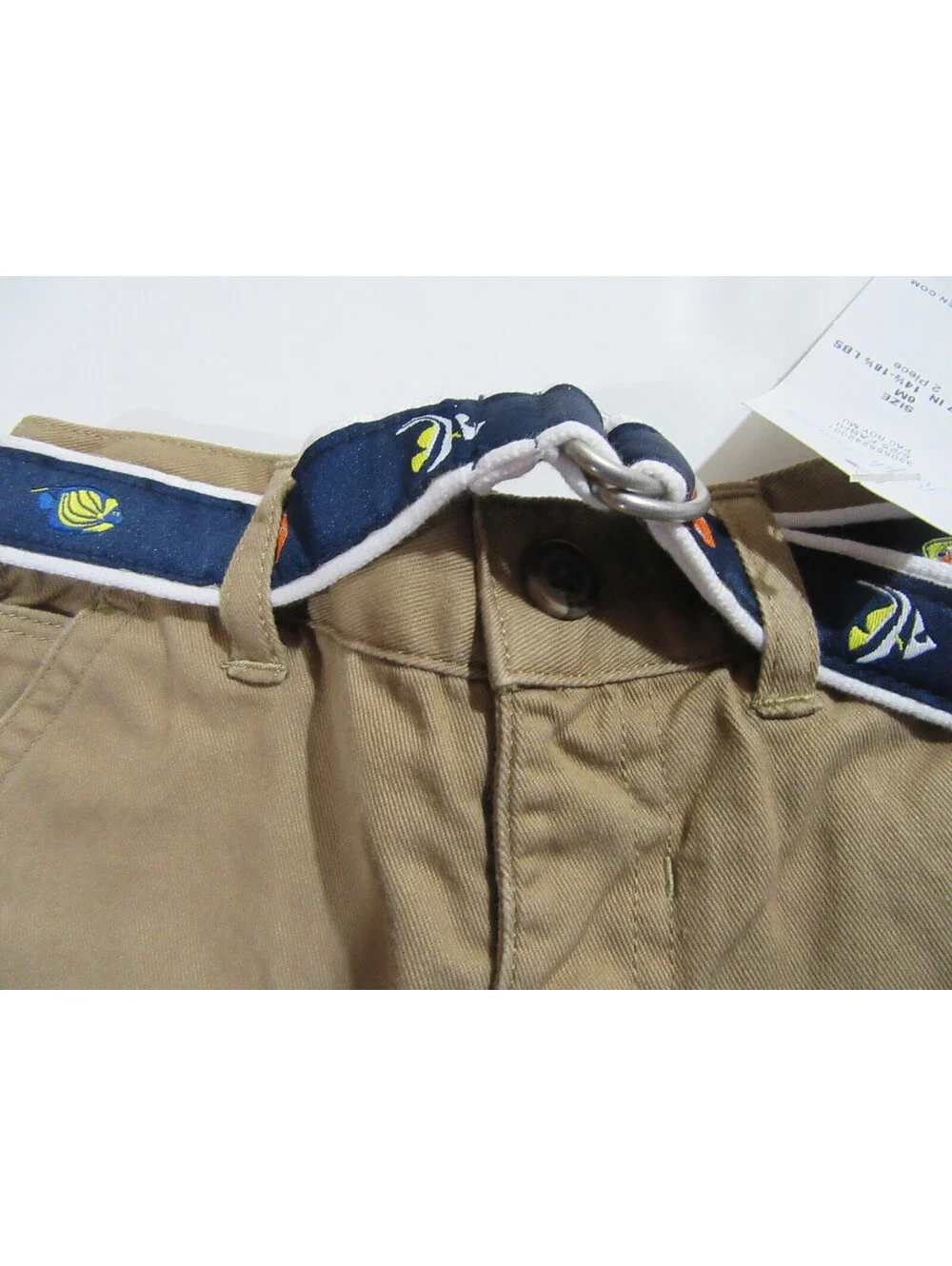 Polo Ralph Lauren Baby Boys 2 Pc. Shirt and Pants Outfit Blue Khaki 3 -6 Month